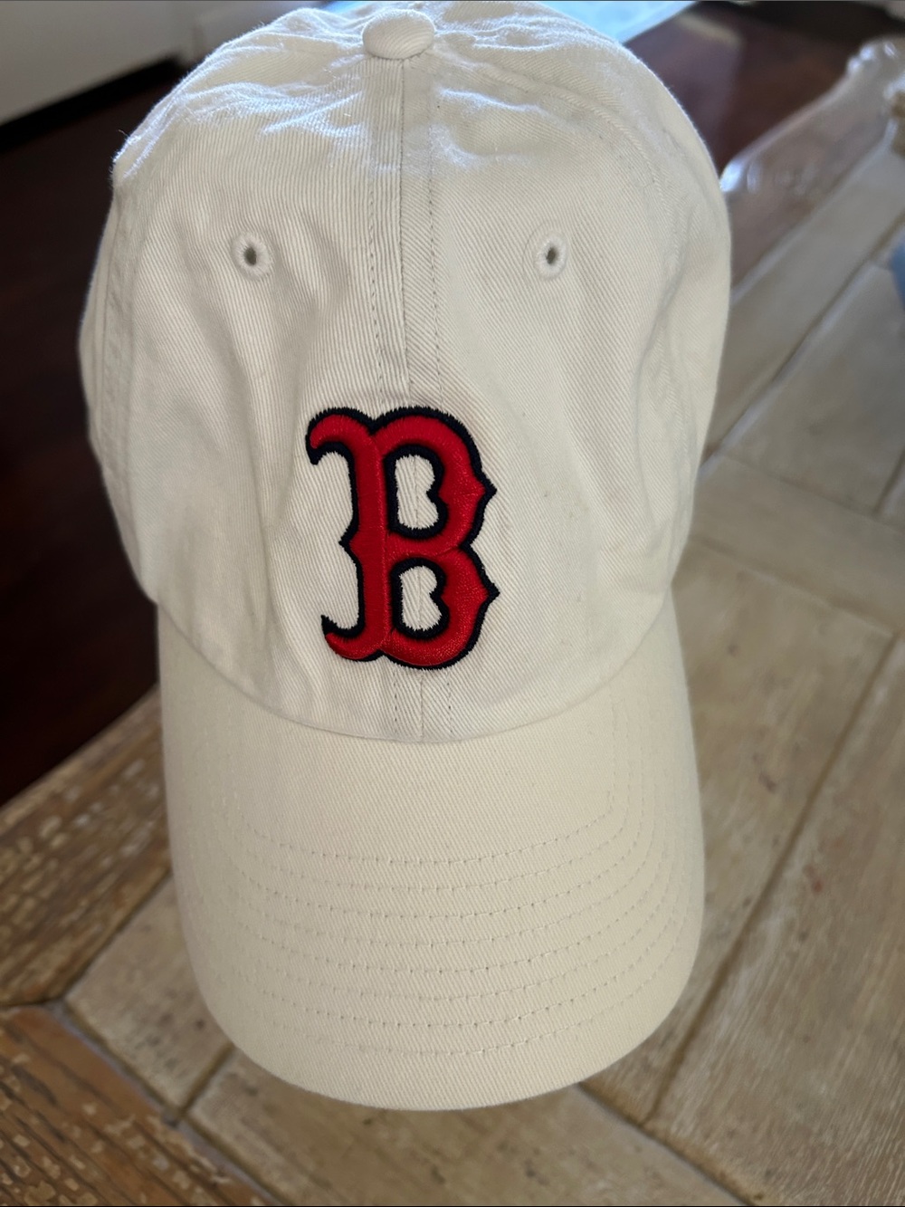 Boston Red Sox 47’ MLB White Baseball Cap with Red 'B' Logo